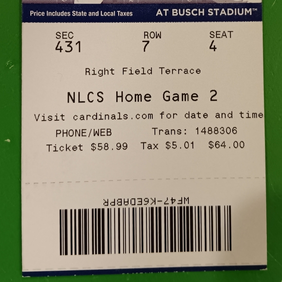 2014 NLCS St. Louis Cardinals Home Game 2 Adam Wainwright WP,Yadier Molina 2RBIs - Picture 2 of 4